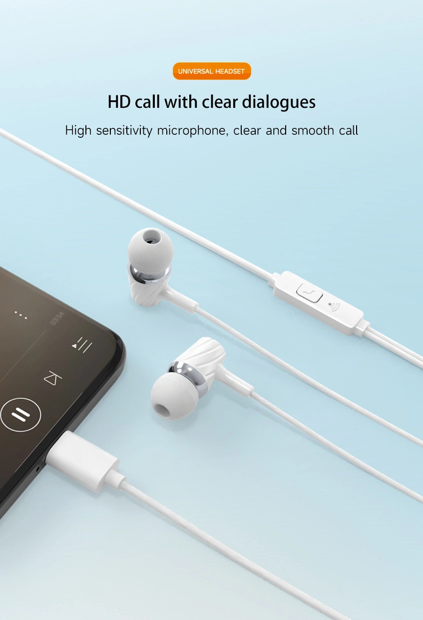 Mietubl-MTB 3.5mm Wired Earphones with Mic White